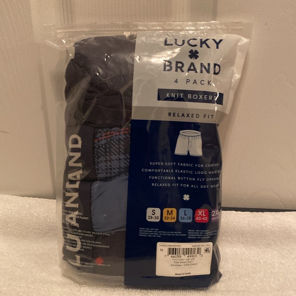 Brand New Lucky Brand Men's Knit Boxers - Multi-Color Pack…size M - Picture 2 of 5
